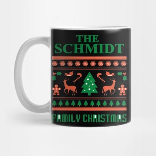 Family Christmas - Groovy Christmas SCHMIDT family, Family Christmas T-shirt, Pjama T-shirt Mug